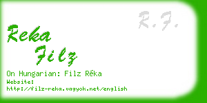 reka filz business card